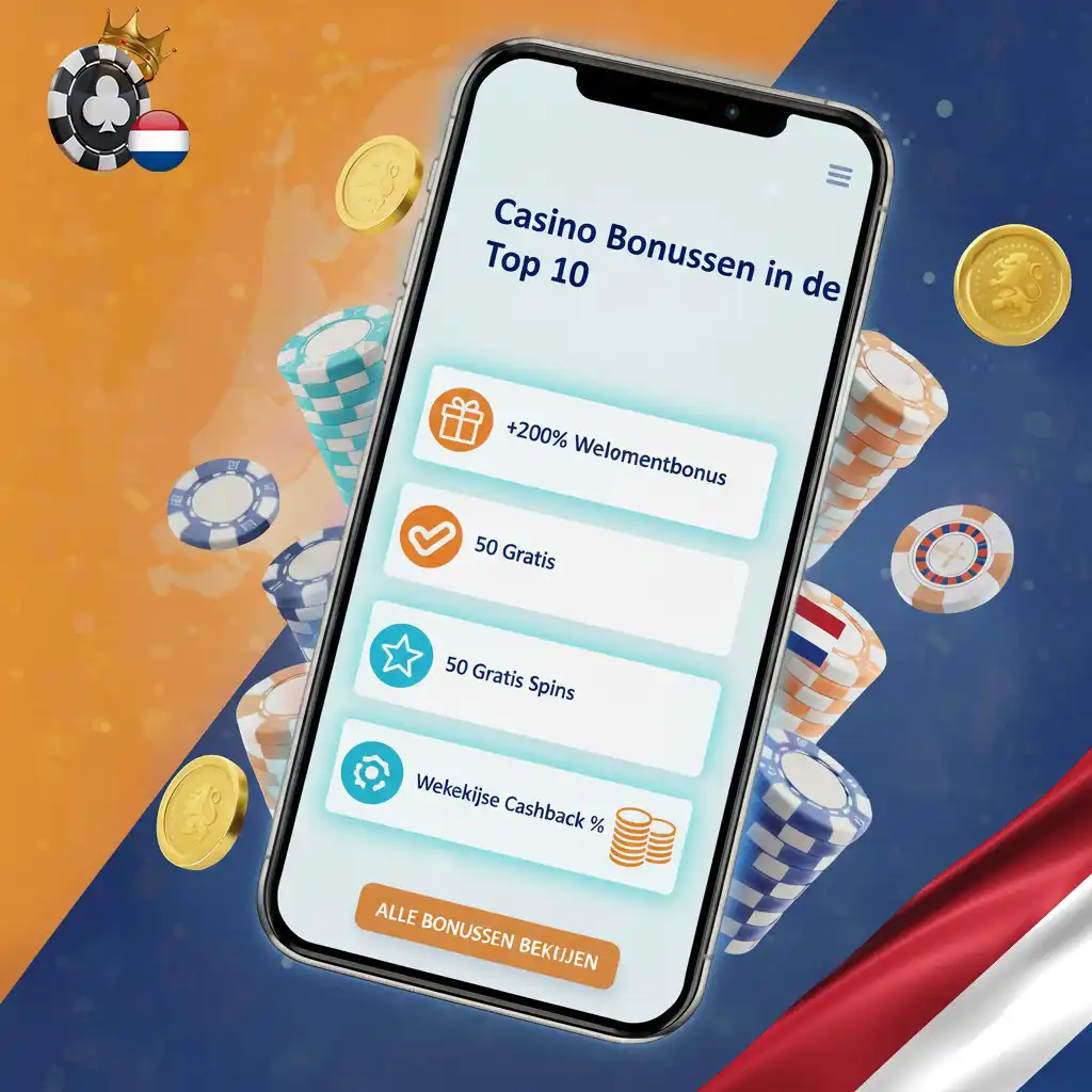 Overzicht van bonussen bij top 10 online casino’s
